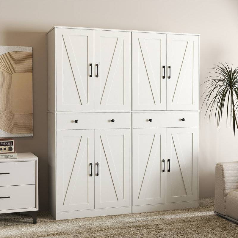 183cm Kitchen Pantry, White