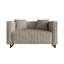 Ensemble de salon 3 pièces Mid-Century moderne en velours beige-1875958952
