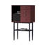 Commode 4 tiroirs 27,56 po bourgogne minimaliste avec compartiment ouvert et armoire de rangement multi-tiroirs 27,56 po