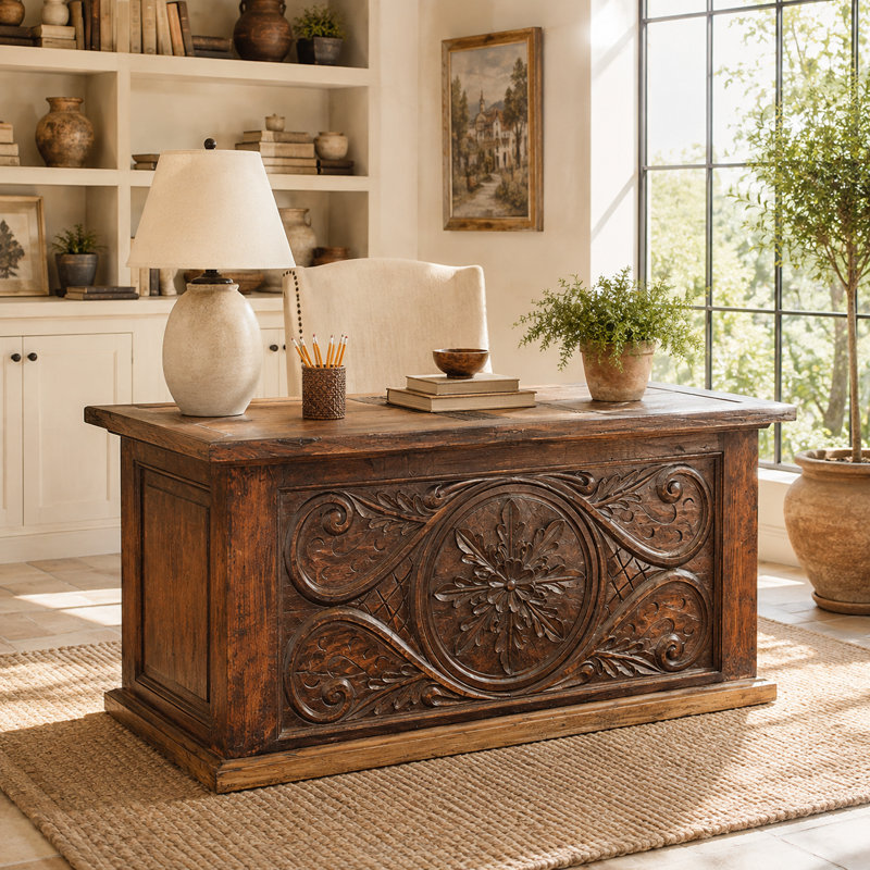 The Montpellier Hand Carved Executive Desk
