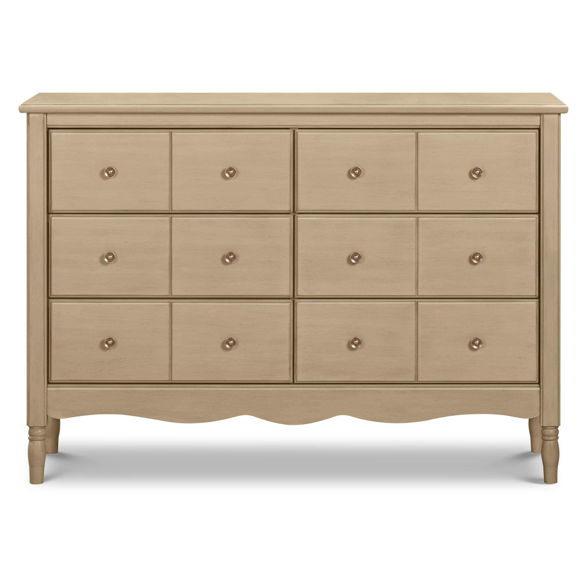 Liberty 6 Drawer 48" W Double Dresser, Washed Pine
