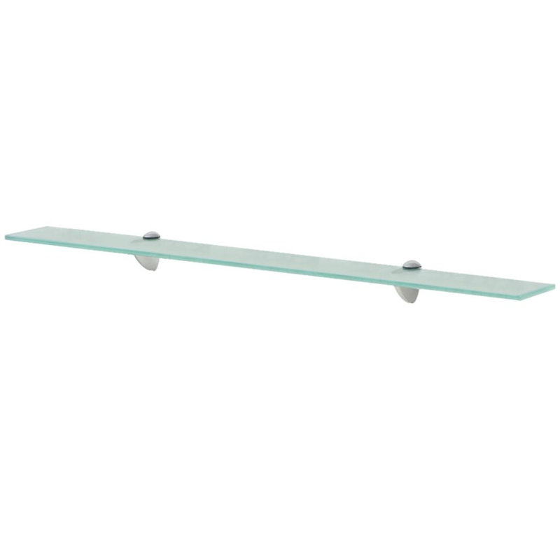 Glass Floating Shelf, Clear, 0.8cm H x 90cm W x 20cm D