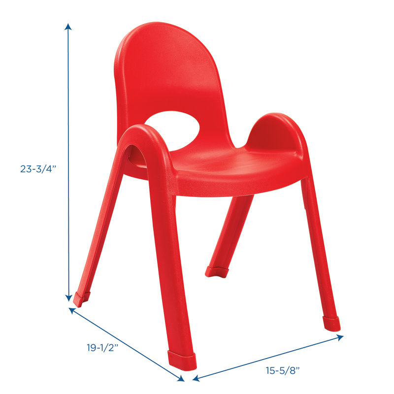 Chaise pour enfant Value Stack, Brun clair naturel, 13", 4
