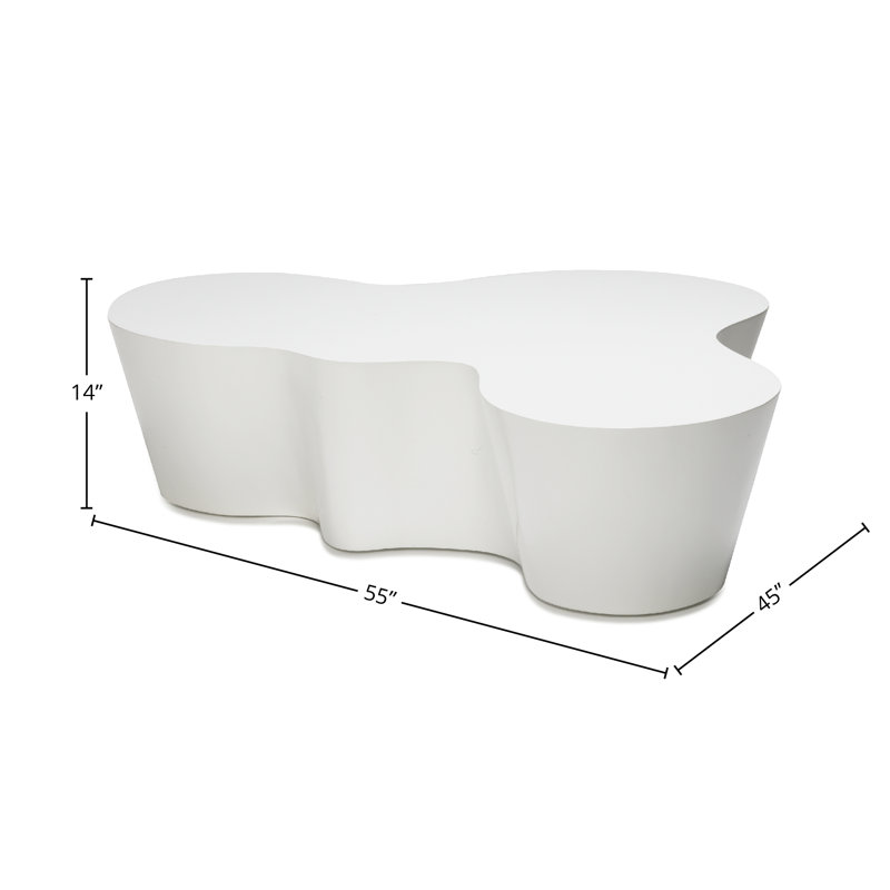 Orgo Cocktail Table, 14.5" H x 50" L x 48" W