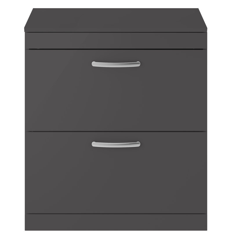 Stollings Free-Standing Vanity Unit Base Only, Gloss Grey