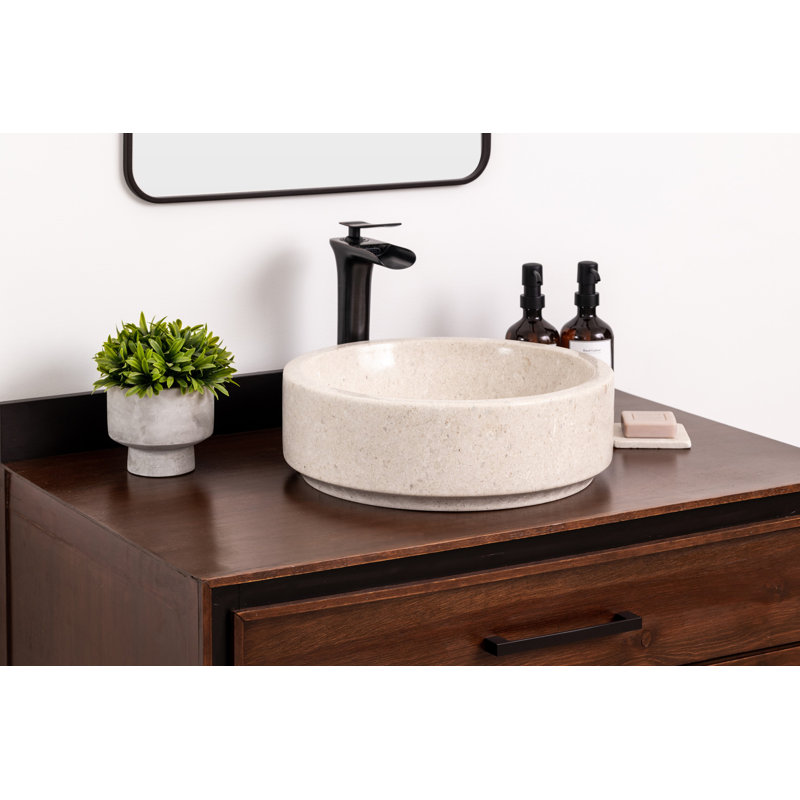 Natural Stone Vessel Bathroom Sink  Avalon Marble, Ojinaga