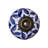 Set of Eight Blue And White Ceramic And Metal Drawer Pull Knobs
