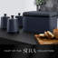 Tower Sera Bread Bin with Removable Lid, Carbon Steel Body, with Smoked Black Trim-98135835