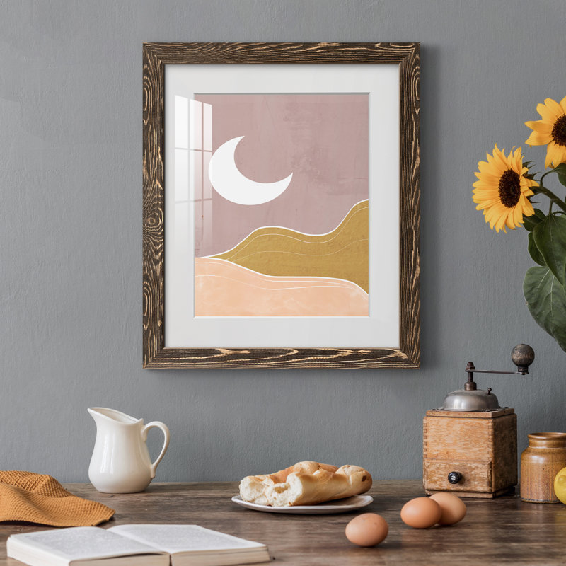 Sedona Moon - impression encadrée, Papier, cadre noyer, H 20 po x l 17 po x P 1,5 po