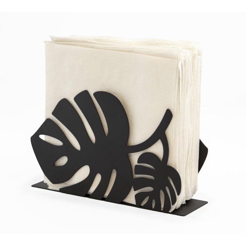 Porte-serviette feuille, Noir