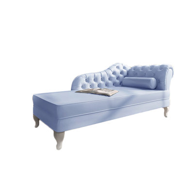 Classic Upholstered Indoor Chaise Lounges Faux Leather Chaise Lounge