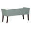 Banc rembourré bleu sarcelle