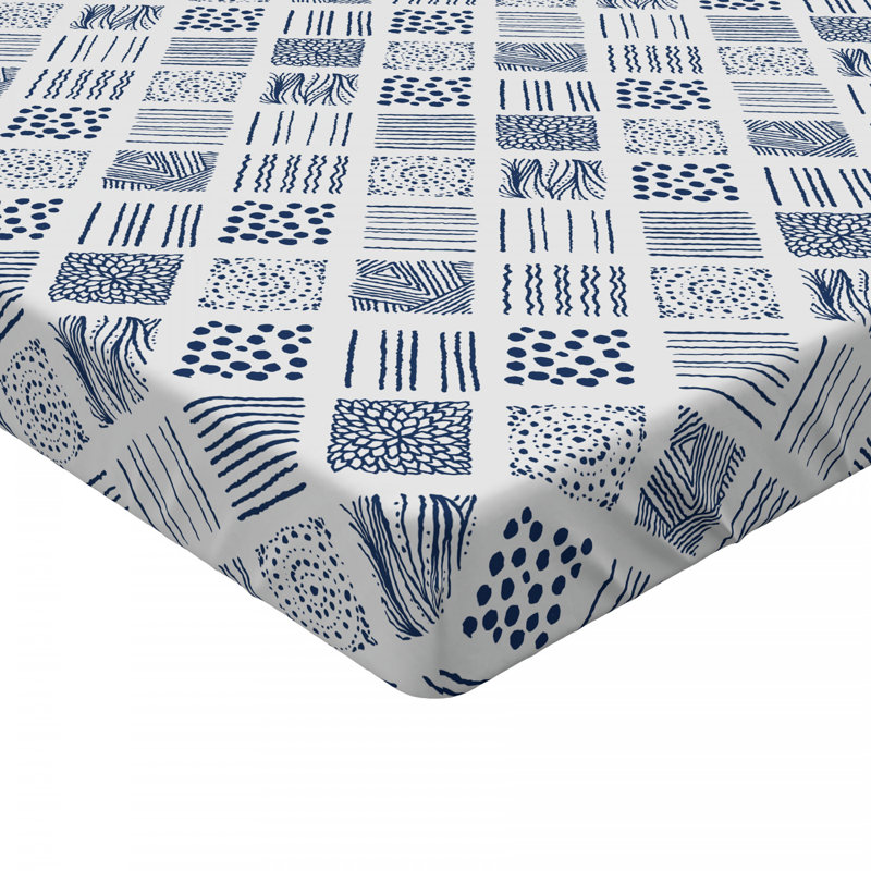 Microfiber Geometric Fitted Sheet, Full Fitted Sheet