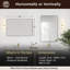 Miroir de salle de bain rectangulaire arrondi moderne Inse | Cadre en acier inoxydable-751417624-797647656