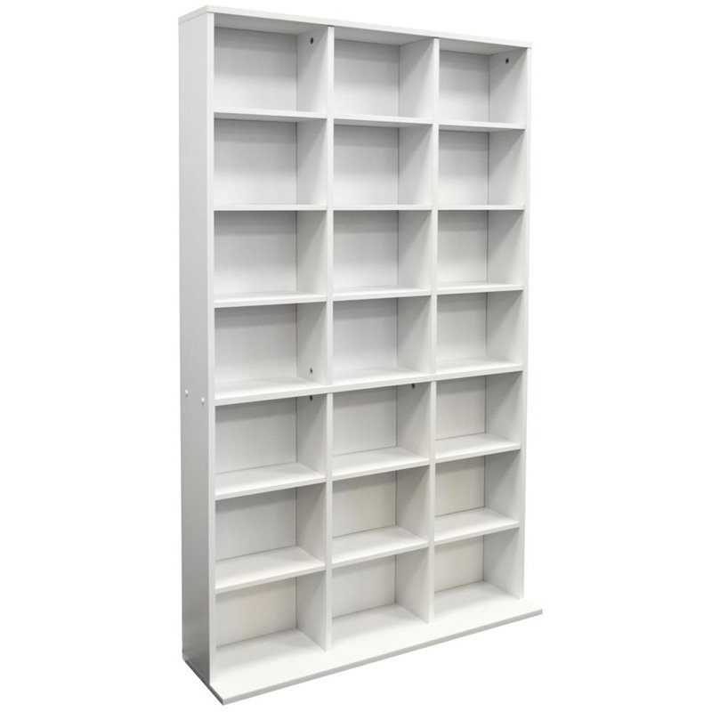 151cm H Media Shelves, White