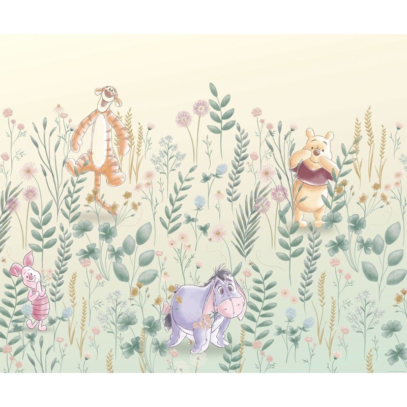 Disney Winnie the Pooh hide and seek non-woven 8.2cm x 9.84cm Low-Gloss Wallpaper Roll