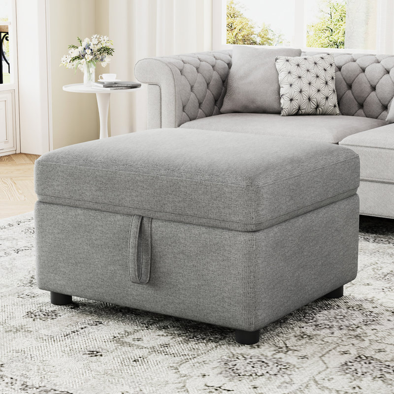 26,6 po en gris pour le salon et la chambre à coucher, rangement, siège en velours côtelé avec rangement mobile et confortable