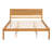 Platform Bed Frame With Headboard, With Wooden Slats, No Springs Required-323438666-305544028