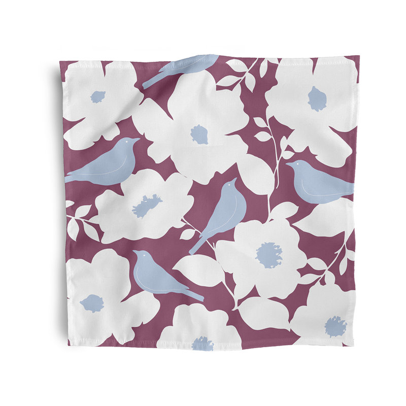 Chatrine Mod floral Napkins, Purple