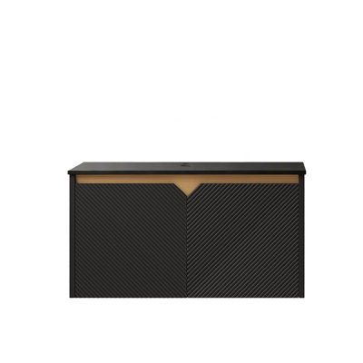 Ruben 24" Wall-Mounted Cabinet Without Basin, Black