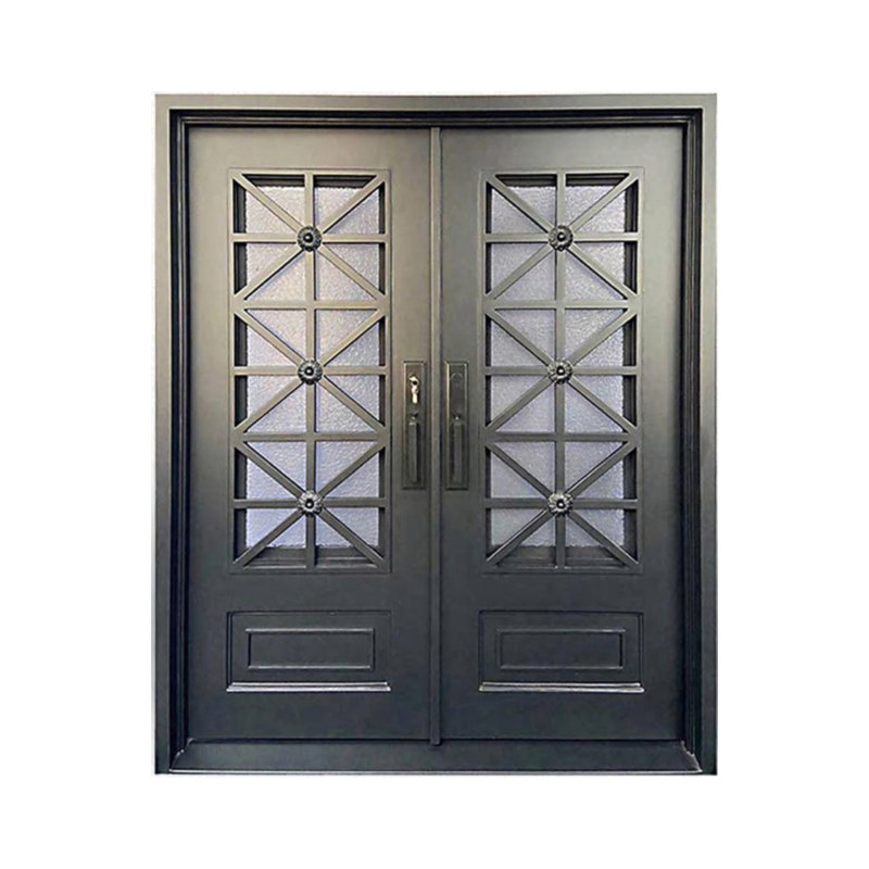 Iron Aster French Double Doors