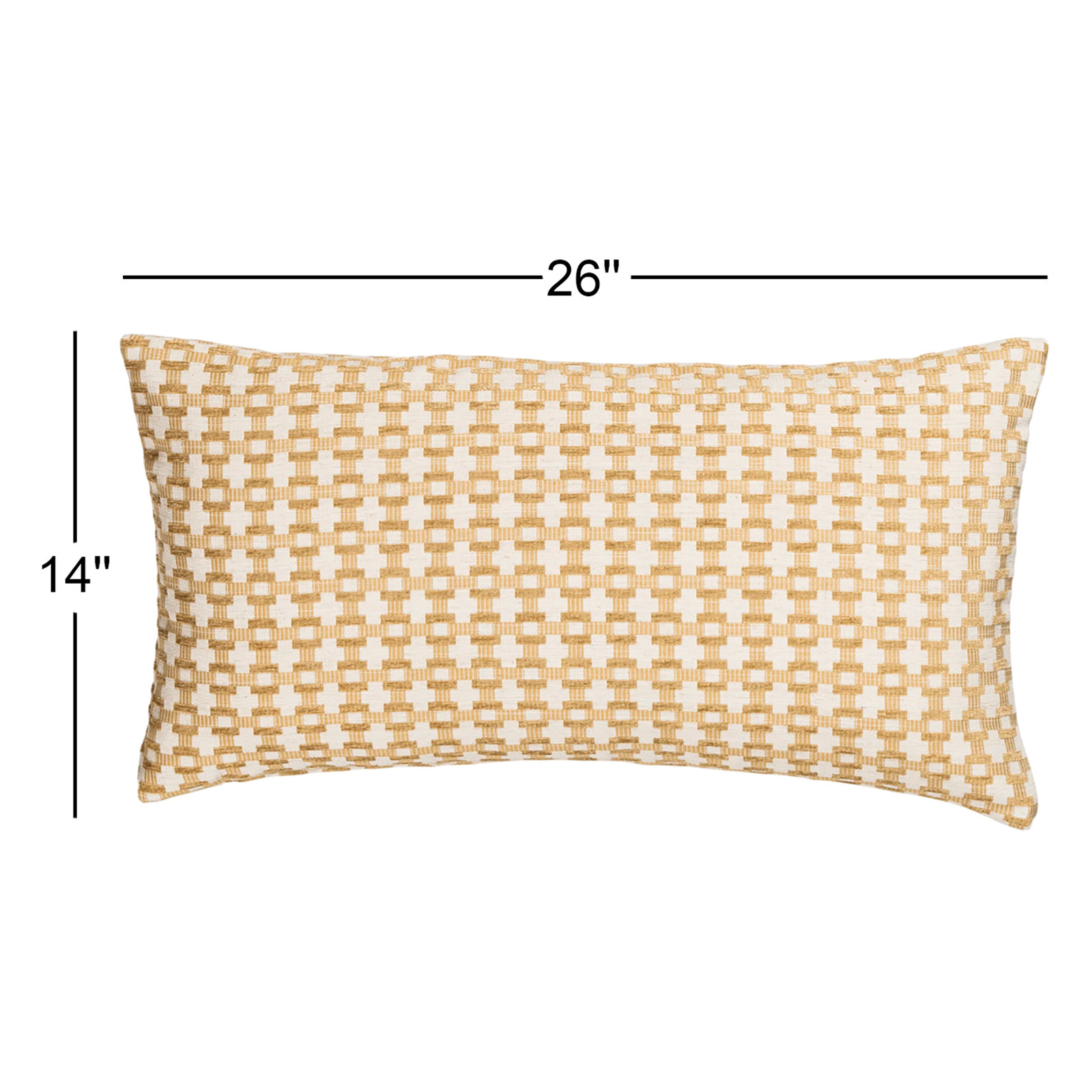 Birch Lane Stride Throw Pillow Lumbar, Yellow Geometric, Feather