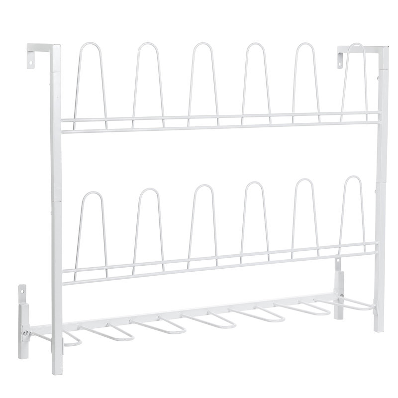 9 Pair Shoe Rack, White