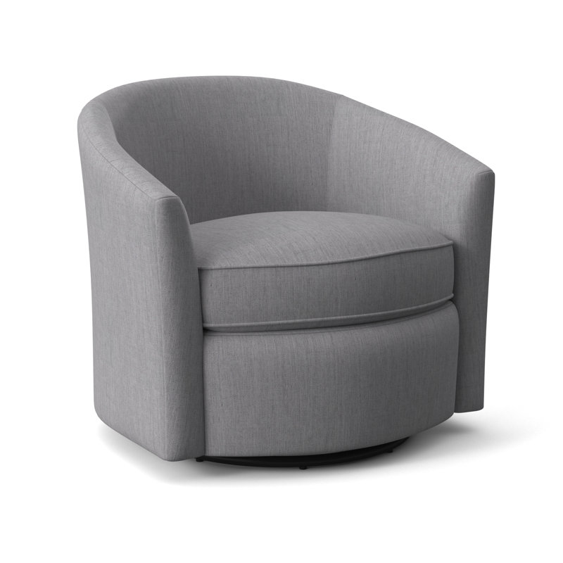 Aventura Swivel Patio Chair with Cushions, Canvas Granite Sunbrella® Canvas