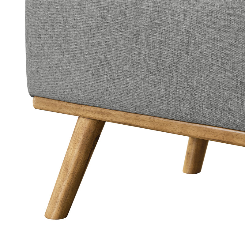 Banc de rangement en lin Leaysia, Lin gris