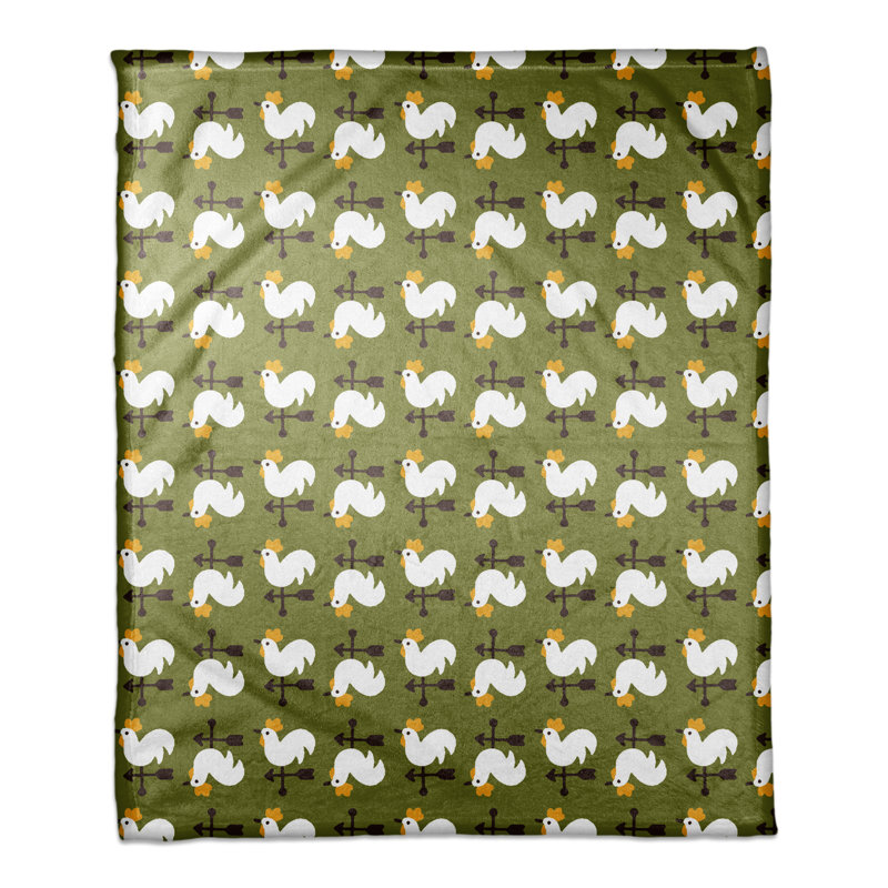  Motif de coq Throiw, vert