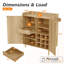 Armoire à café moderne avec tablettes réglables, supports à verres à vin et tiroir caché pour un rangement polyvalent et un design élégant-162038565