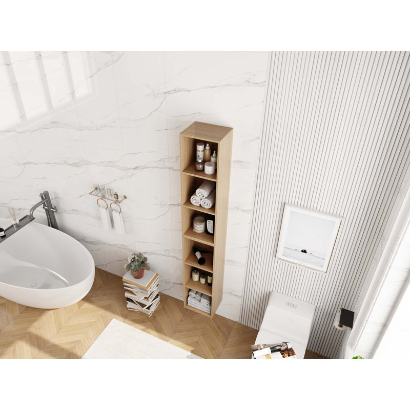 Ensemble de tablettes de rangement murales 12 pouces * 2 pour petite salle de bain, bureau, salle de rangement, Oak