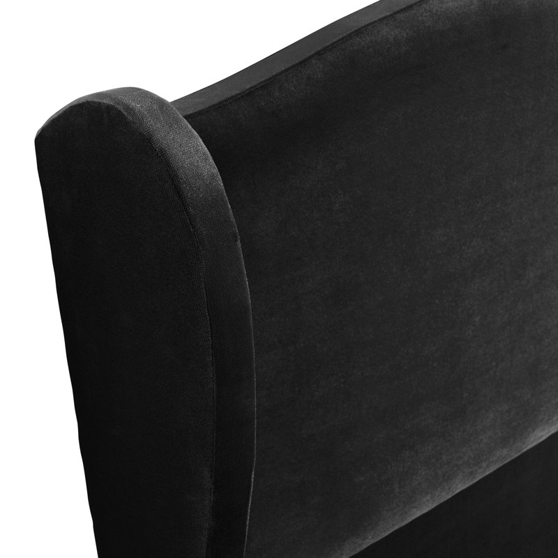 Felicity Upholstered Headboard, Small Double (4'), Black