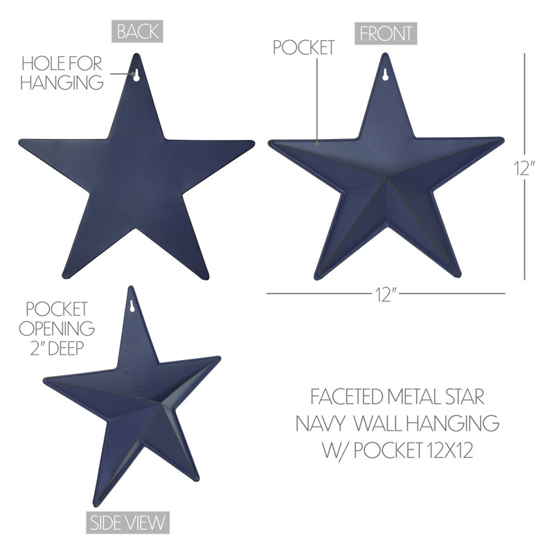 Festive Finds Wall Decor Metal, Navy