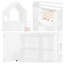 Charmant lit mezzanine simple de style maison avec bureau coulissant coulissant, armoires encastrées et tiroirs pour une chambre d'enfant peu encombrante-2070164330