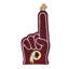 Ornement en forme de doigt de Noël Old World Washington Redskins pour arbre de Noël