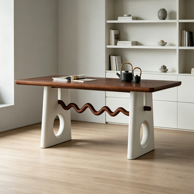 Bureau rectangulaire multifonctionnel de forme unique