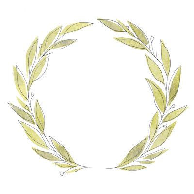 Wreath Simplicity II par Annie Warren - peinture sur toile tendue