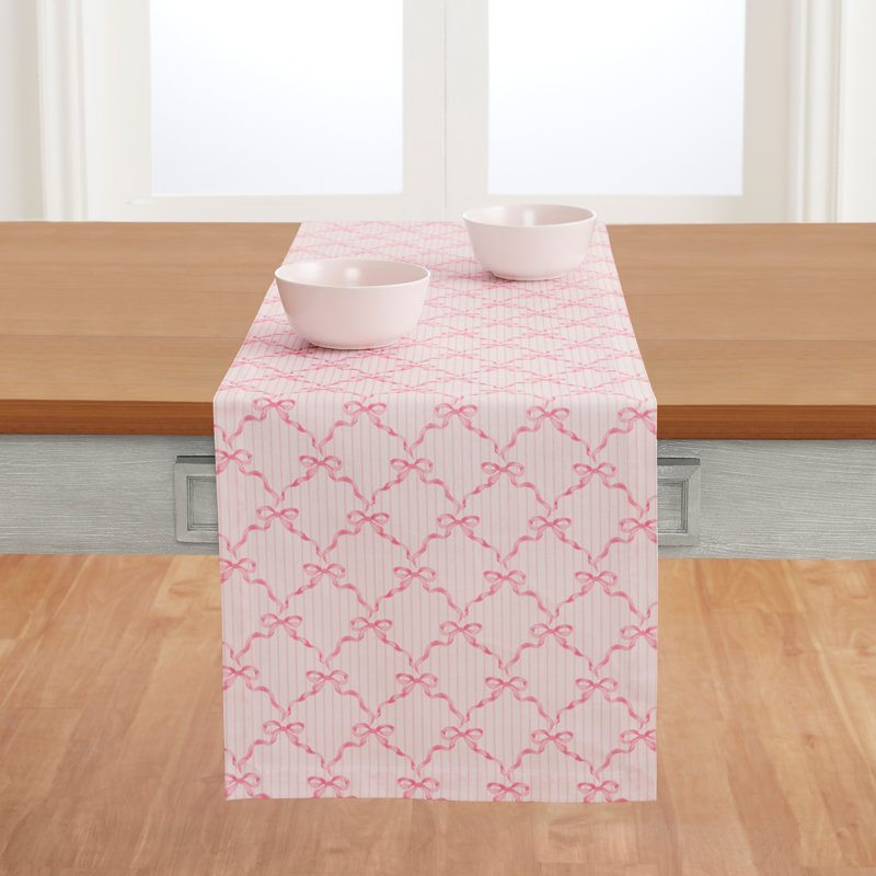 Bows - 100% Cotton Table Runner, 36" x 14"