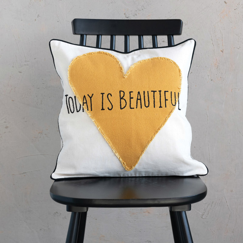 Embroidered Cotton Pillow Cover