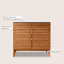 Armoire de meuble-lavabo à 2 tablettes en bois à lattes minces l 36 po x P 18 po x H Calandre (lavabo non inclus), noyer Calandre-93805371