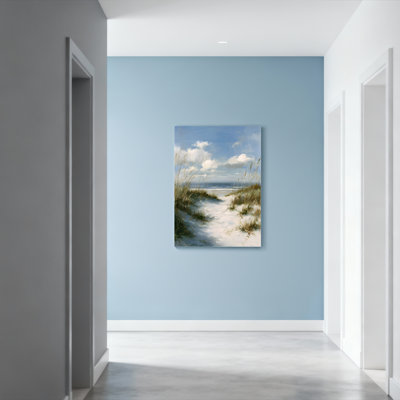 «Beach Pathway With Dunes And Ocean View», reproduction d'art sur toile tendue sur toile, ensemble de 1