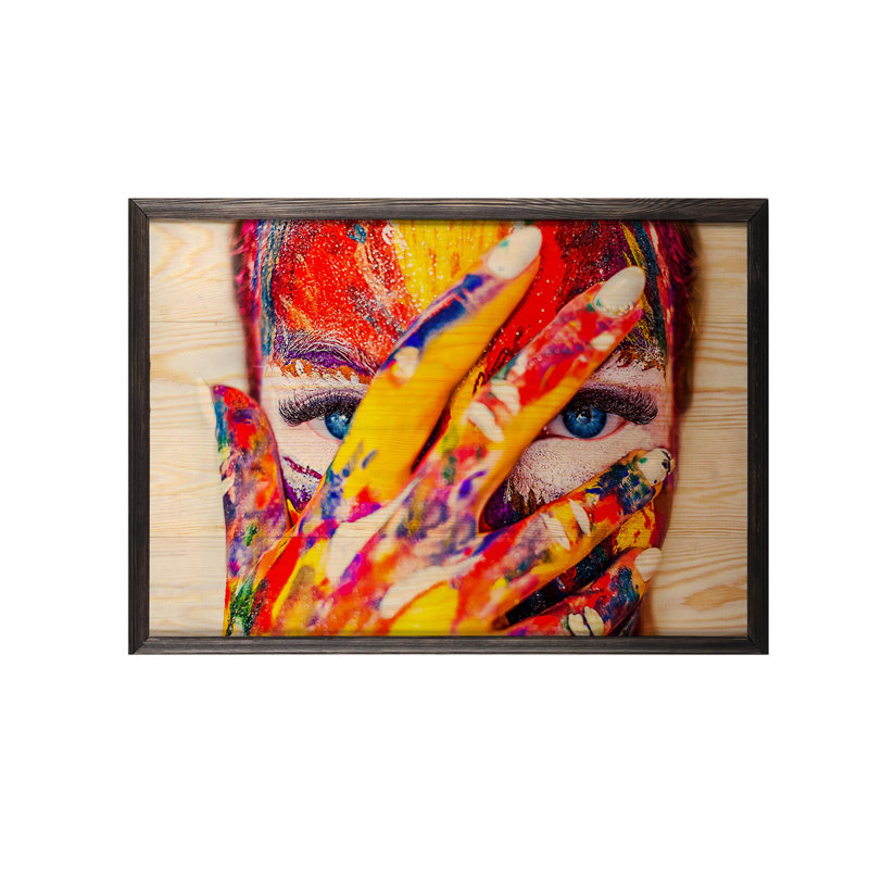 Perry Single Picture Frame Print on Wood, 50cm H x 70cm W x 2cm D