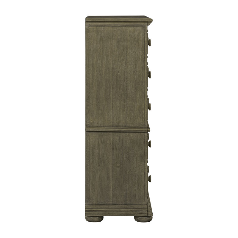 Commode de chambre à coucher 5 tiroirs Alvy, Tan