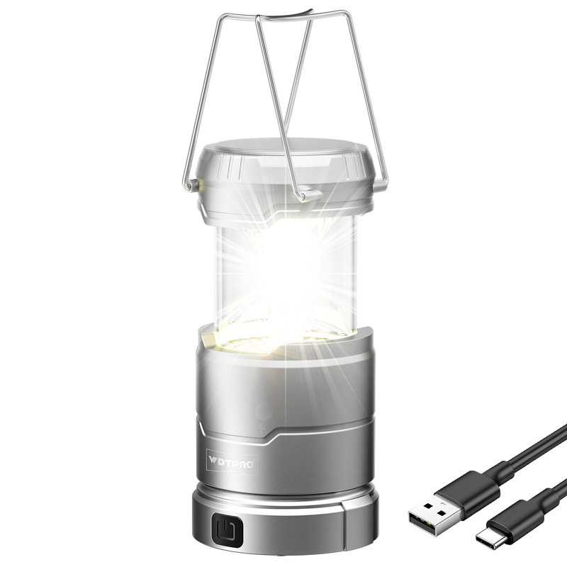 Camping Lanterns Camping Accessories Usb Rechargeable Lantern - Dimmable & 3 Color Modes, Powered Lantern, Collapsible, Water Resistant Lantern Flashlight For Emergency, 