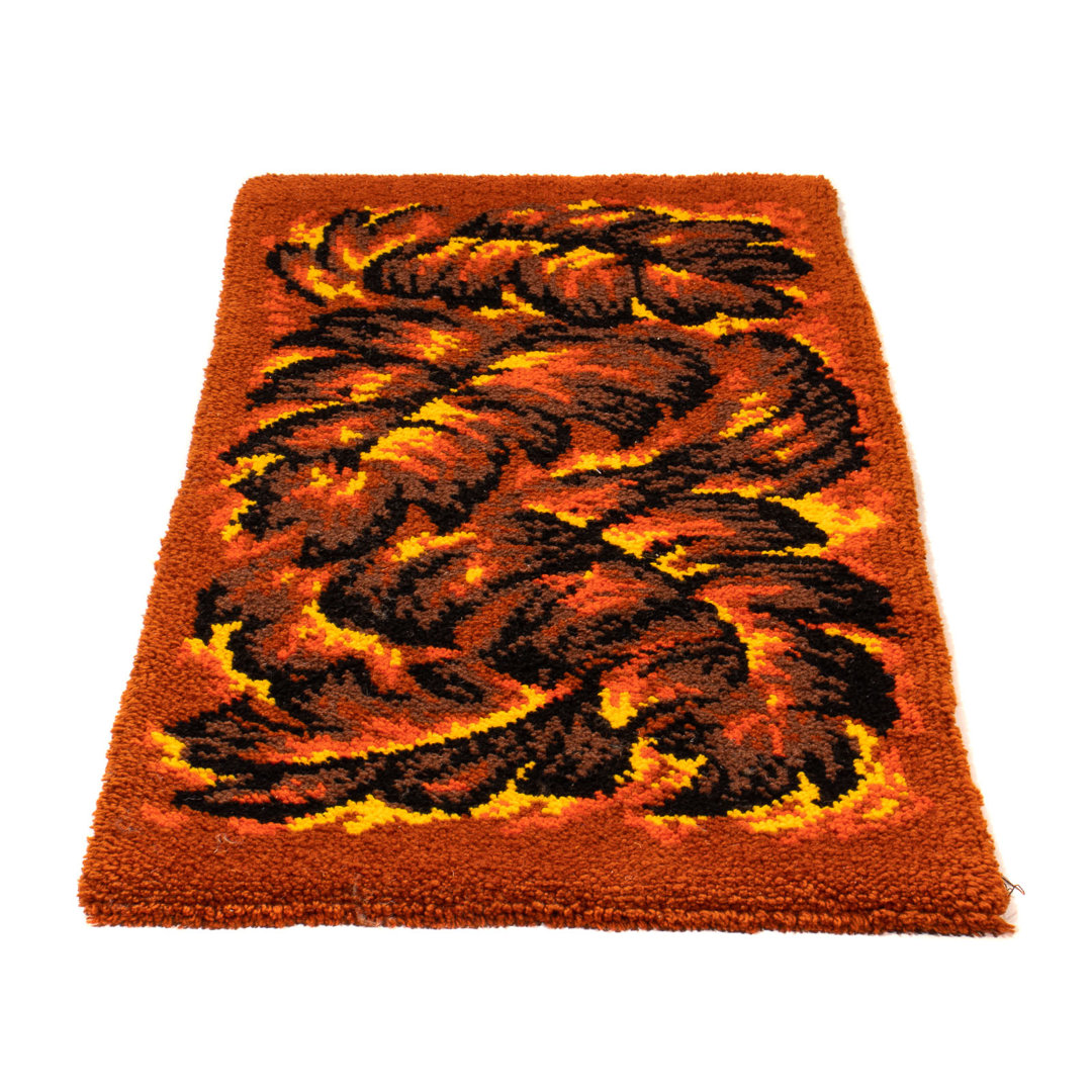 One-of-a-Kind Cheyanne Hand-Knotted 70cm x 139cm Wool Area Rug in Black/Yellow/Brown