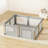 51"x51"x27" Baby Playpen With Mat, Foldable Play Pen For Babies And Toddlers, Collapsible Play Yard With 300D Oxford Fabric For Fence,Indoor,Outdoor,Grey-124969098