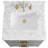 24'' Free-standing Single Bathroom Vanity with Carrara Marble Vanity Top-408175344