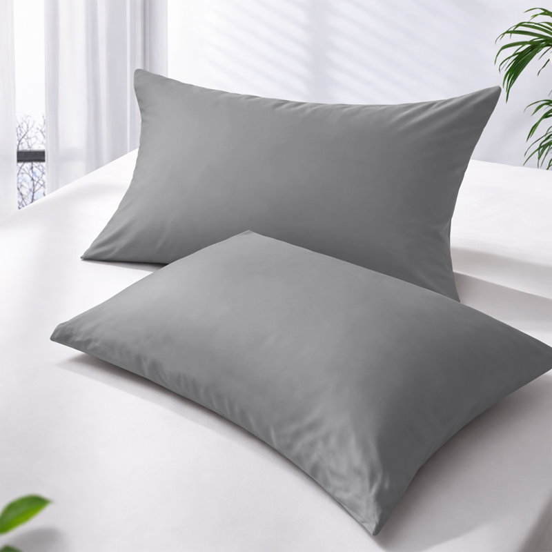 Microfiber Solid Colour Duvet Cover Set, Single Duvet Cover + 1 Pillowcase, Grey