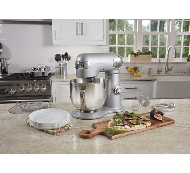 Cuisinart 12 Speed 5.5 Qt. Stand Mixer, Silver Lining